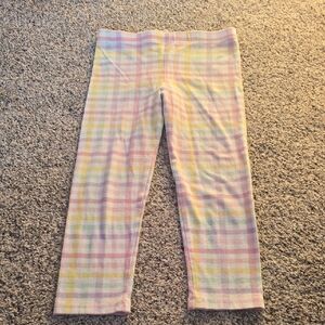 btween Pastel Plaid Kids Leggings